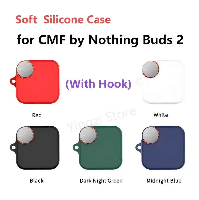New Silicone Protective Case for CMF By Nothing Buds 2 Soft Earphone Shell for CMF by Nothing Bud 2 Headphone Skin Accessories