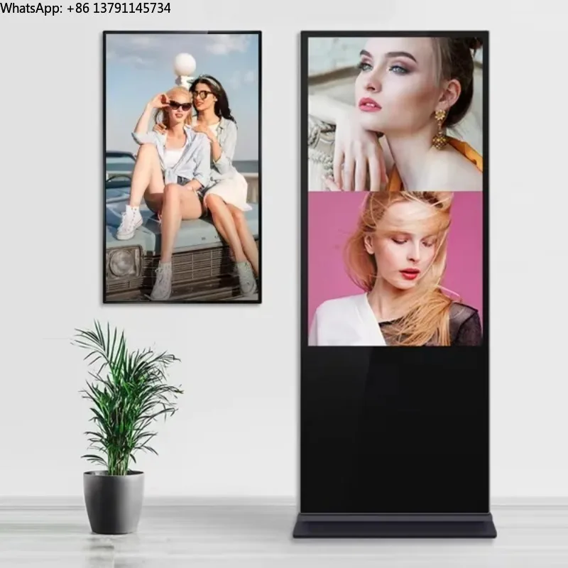 Indoor LCD Advertising Poster Stand With 1-Year Warranty Digital Video SDK Application For Indoor Use Only