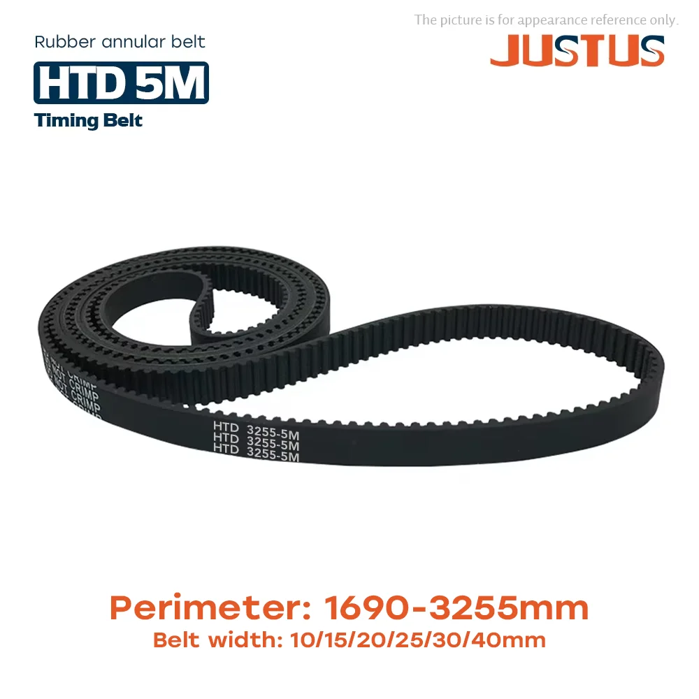 HTD 5M High-Quality Rubber Timing Belt Perimeter 1690/1700/1720/1750/1760/1770/1790/1800/2000/2010/2030mm-3255mm Width 10-40mm