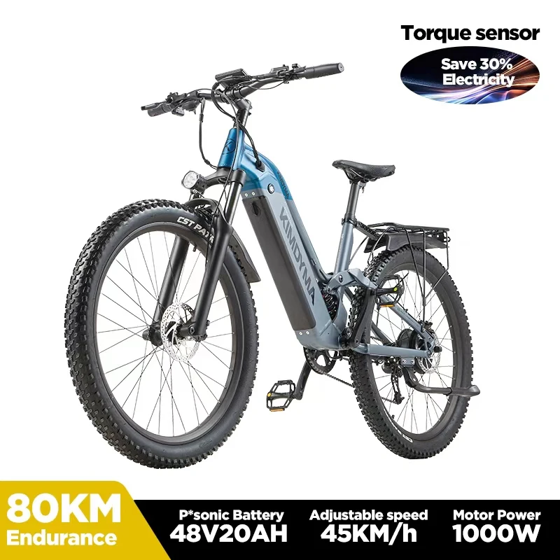KIMDYMA K02 Elektrofahrrad für Erwachsene, 48V20AH, 250W/1000W Motor, 27,5*2,8 Zoll Fat Tire, Drehmomentsensor, E-Bike, Offroad-Elektrofahrrad