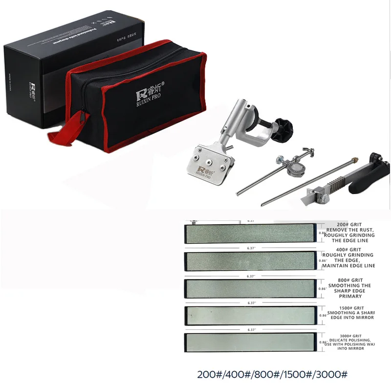 RUIXIN PRO RX008 Professionelle Messer Spitzer 360 grad Rotation Flip Design Edelstahl Küche Chef Messer Schärfen Kit