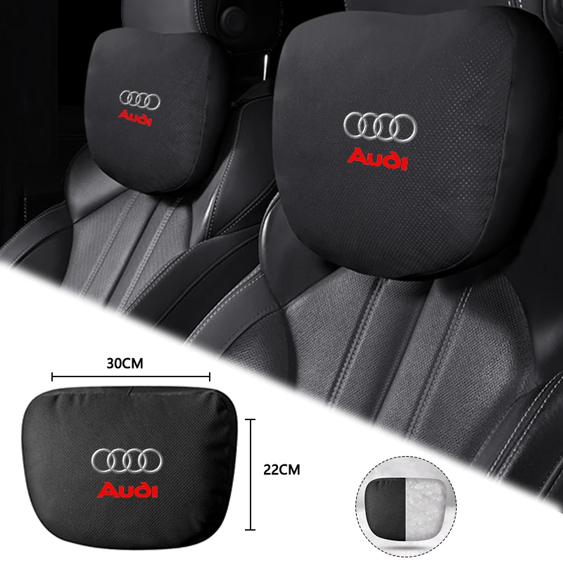 Car Headrest Neck Support Seat Lumbar Cushion Neck Pillow For Audi A1 A3 A4 A5 A6 A7 A8 S3 S4 S5 S6 Q3 Q5 Q7 Q8 RS3 RS4 RS5 SQ5 