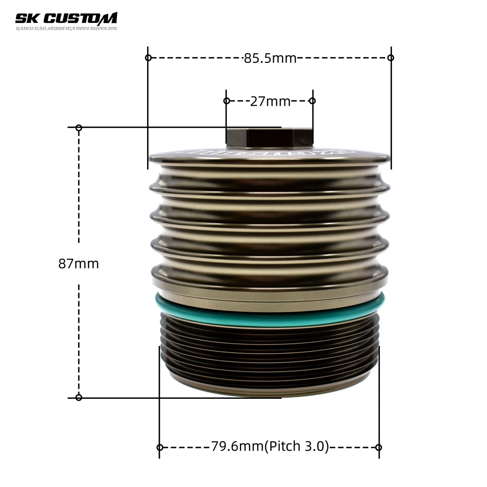 SK CUSTOM For Mercedes Benz M272 M273 Engine Oil Filter Housing W203 204 211 C300 E500 GLK350 Modification Aluminum Filter Cover