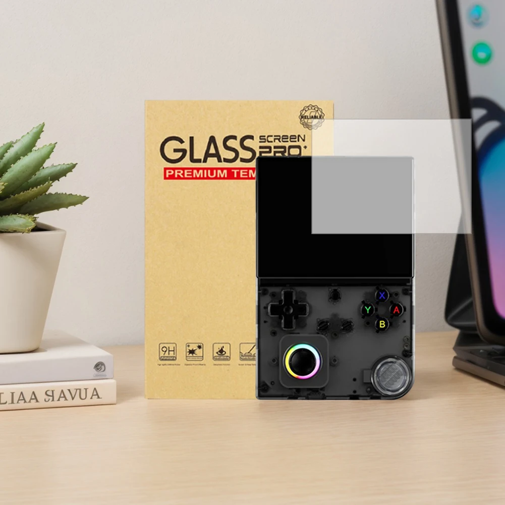 Tempered Glass Screen Protector 9H HD Anti-Fingerprint Tempered Glass Protective Film for Anbernic RG40XXV Handheld Game Console