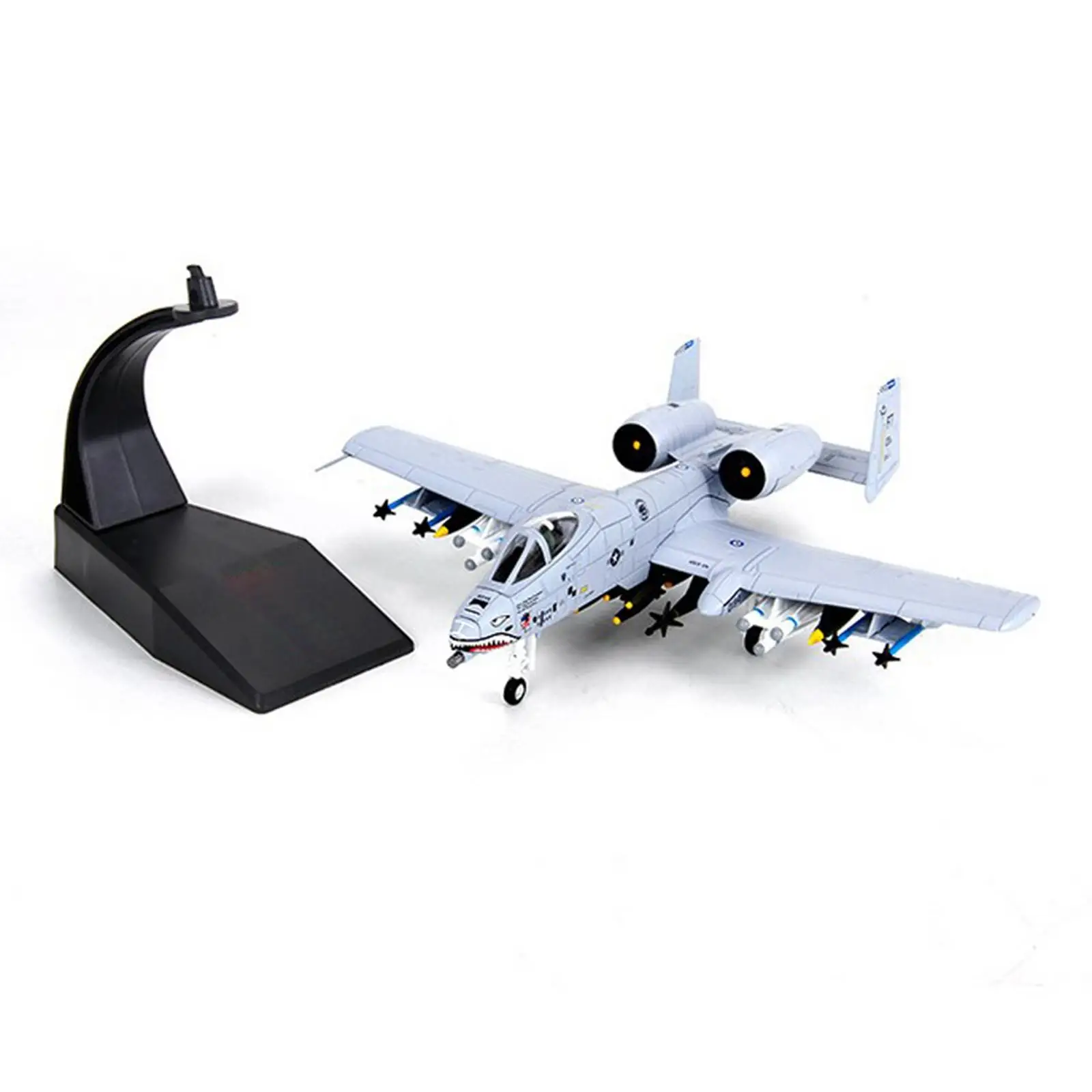 Retro Alloy 1 100 Scale Airplane Model Diecast Attack Fighter Jet Aircraft Collectible for Desk Decor