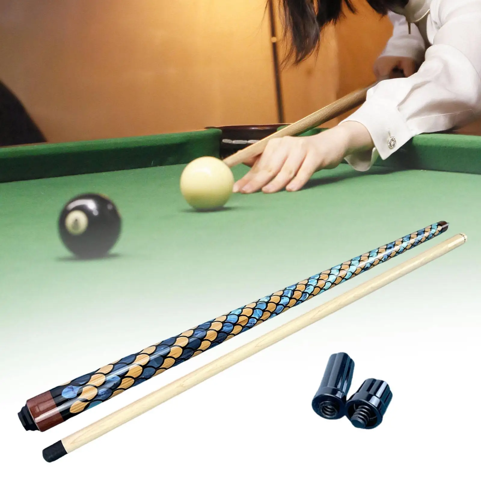 

Многофункциональный бильярдный кий из дерева, разборный (1/2 секции), для снукера и домашней практики в баре