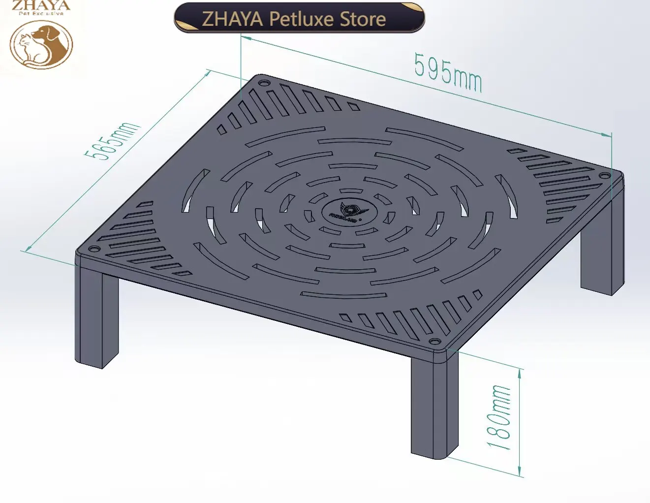 ZHAYA Pet Bath Riser Mat Elevated Dog Cat Washing Basin Pedestal Non Slip Easy Clean Grooming Supplies Durable Safe Indoor