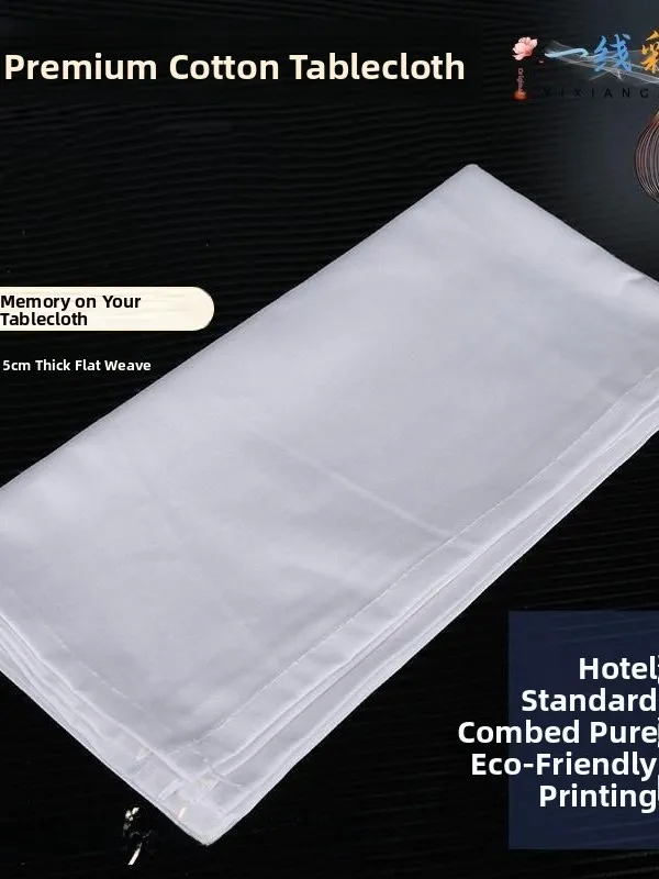 White Pure Cotton Napkins Hotel Exclusive Restaurant Dinner Towels Absorbent No Shedding High End Floral Cup Wiping Napkins