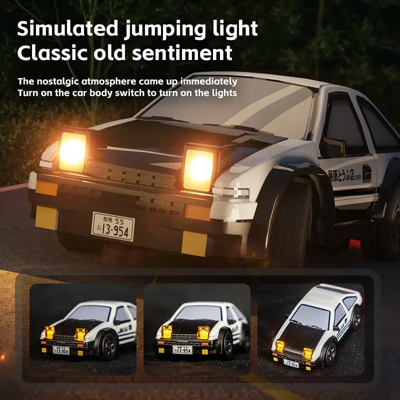 

1/64 RC Drift Car AE86 Mini Desktop Cars 2.4G Remote Control 4WD Off-road Drifting Racing Vehicle Electric Toys for Children