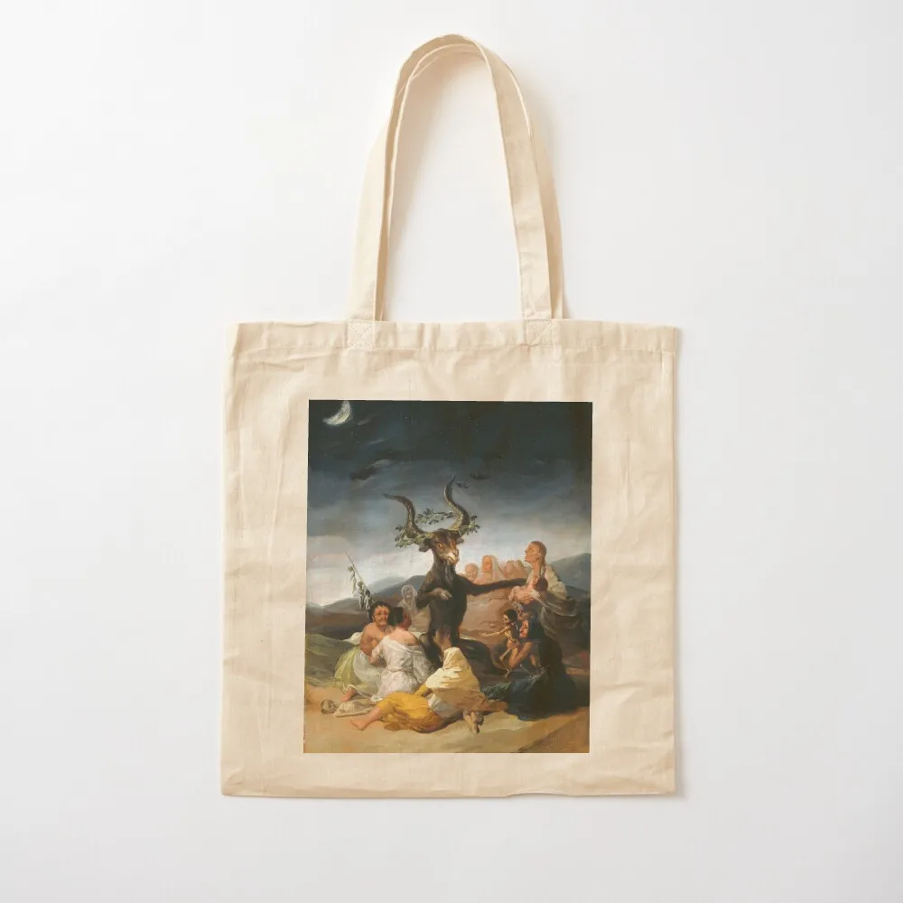 Witches' Sabbath, by Francisco Goya. Tote Bag Beach bag Handbags women bags woman 2025 Large bags for women Canvas Tote Bag