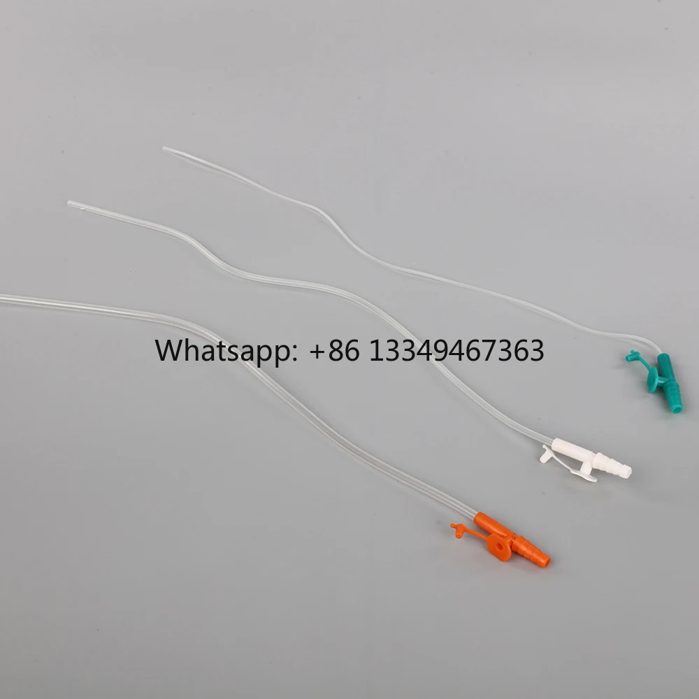 Hot Sale Disposable Suction Connection Catheter Size 10 Size 14 Latex Sputum Suction Catheters With Regulatory Valve