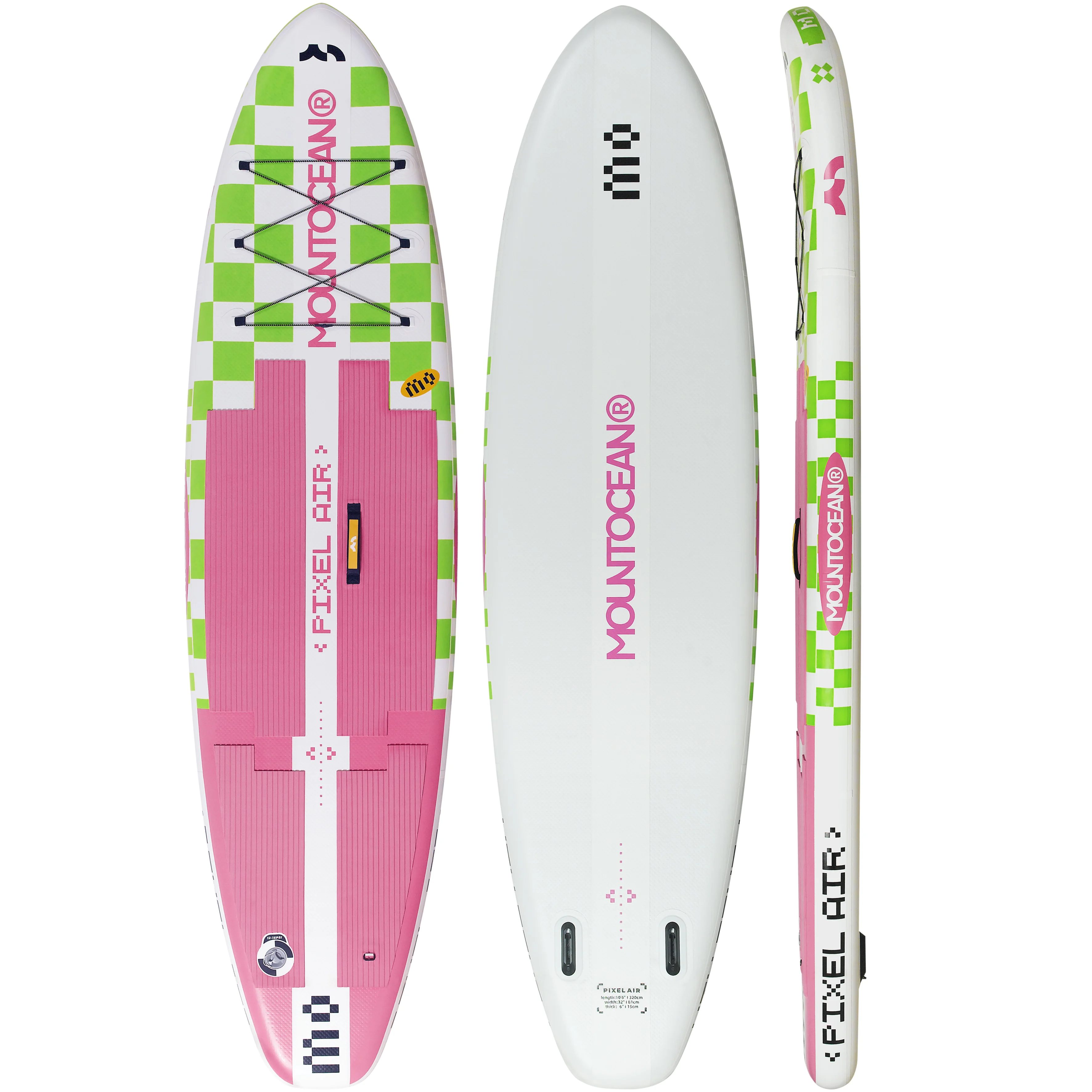 

10ft6in Inflatable SUP - 3 Fins Eco-Friendly 150kg Load for Beach Tours
