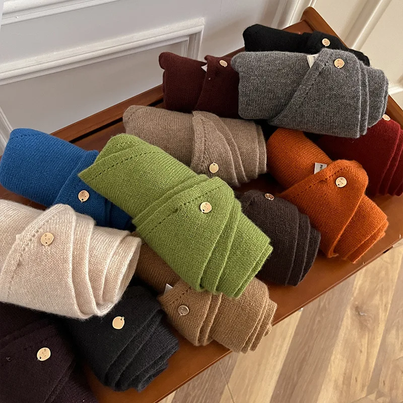 Triangle Scarf Pure Wool Korean Style Small Neck Wrap Soft Warm Breathable Lightweight Durable Women Fall Winter Outerwear Gift