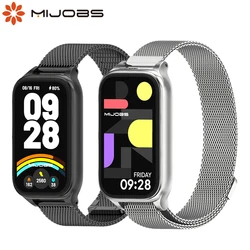 Bracelet for Xiaomi Smart Band 9 Active Strap Mi Band 9 Active Watchband Small Wrist Metal Stainless Steel Magnetic Loop Band