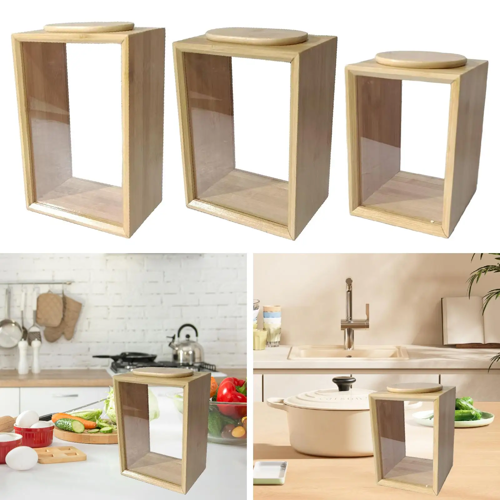 

Food Storage Container Storage Jar Dustproof Multipurpose Kitchen Canister Food Jar for Grain Candy Snacks Counter