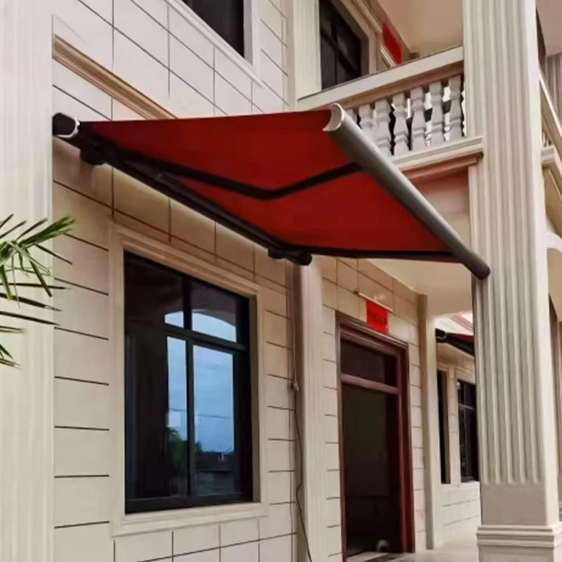 

Retractable outdoor awning folding full box electric belt remote control
