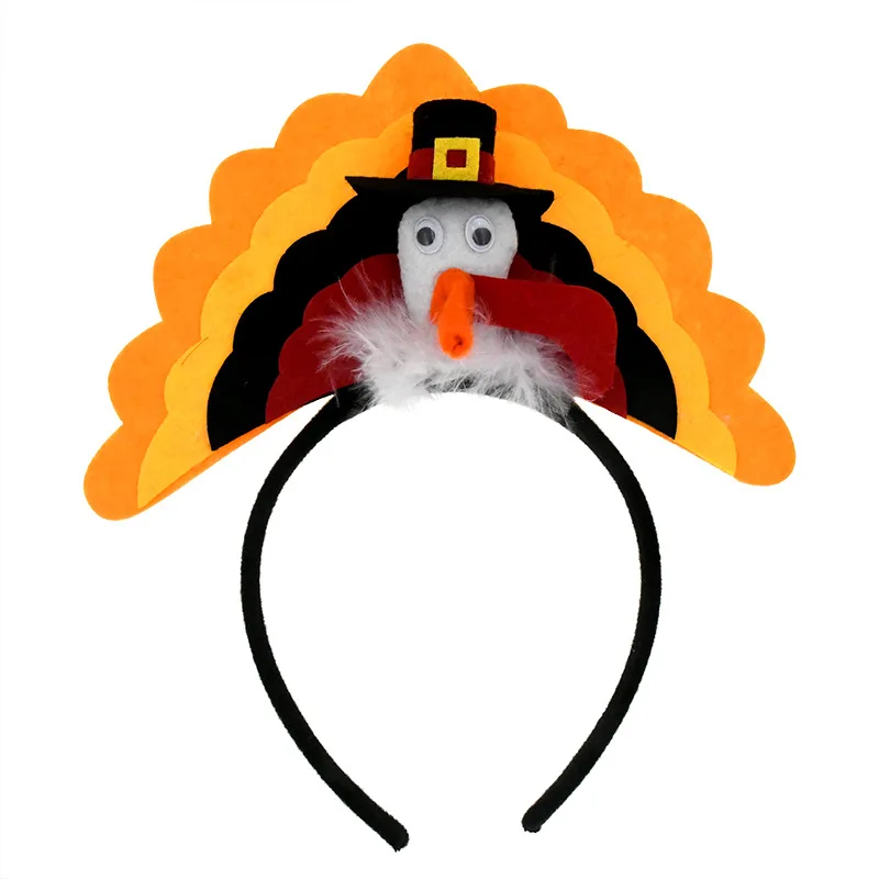 

Popular Thanksgiving Decorations Snot Head Button New Turkey Headband Masquerade Party Decoration