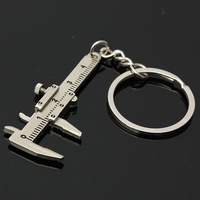 Creative Fashion Vernier Caliper Keychain For Man Woman Jewelry Accessories Christmas Gift Portable Gadget Model Tool Keychain