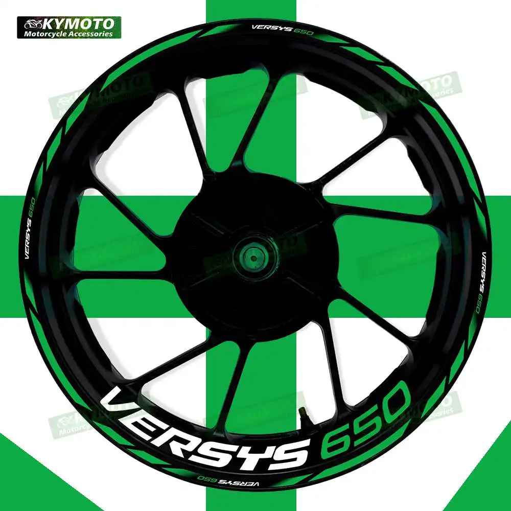 

Для VERSYS650 VERSYS 650 аксессуары для мотоциклов 17-дюймовые наклейки на передние и задние колеса светоотражающие наклейки на колеса наклейки на обод