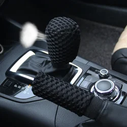 Car Handbrake Covers Gear Shift Knob Cover Antiskid Protect Handle Anti Slip Handle Sleeve Universal Interior Auto Accessories