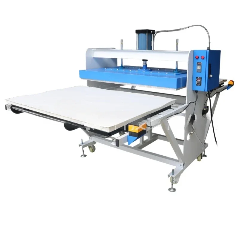 Large and side-sided automatic iron plate double-station pneumatic heat press