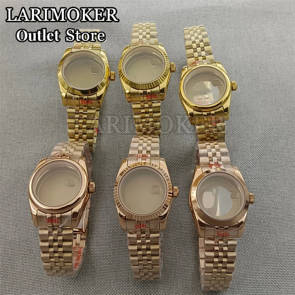 LARIMOKER 31mm women\'s watch  case glass back solid back suitable for   NH05NH06 movement sapphire glass case