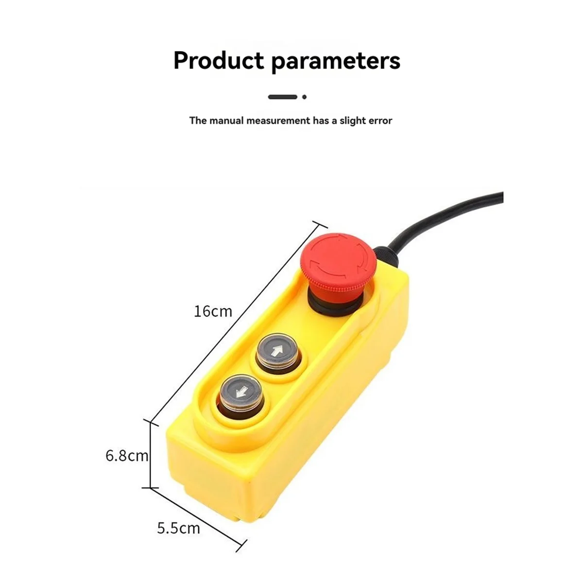 

A002 Rain Proof Lifting Button Box Emergency Stop Button Switch 2.2KW Direct Control Electric Hoist Switch 220V