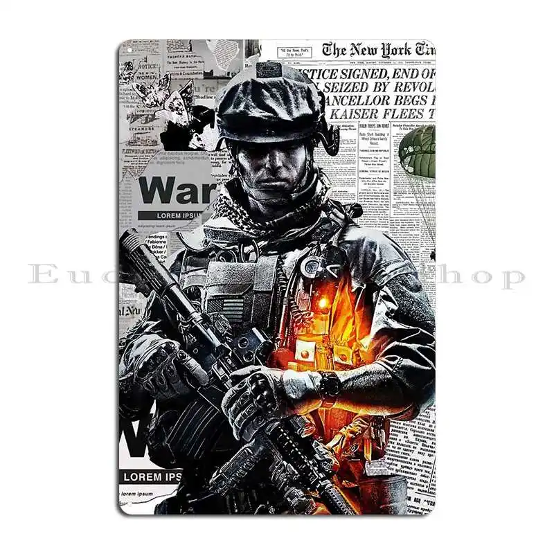 Bf4 ساحة المعركة 4 Srr 61 FrostPunk 2 يجب على البقاء على قيد الحياة لوحة معدنية جدار ديكور مخصص جدار ديكور تين تسجيل ملصق #5