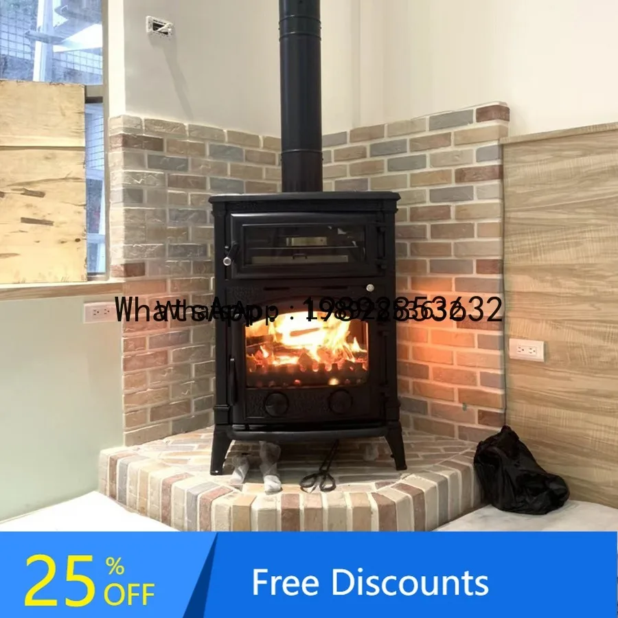 G1  Wood-Burning Stove for Heating, Suitable for Homestays, Villas, Rural Self-Built Houses, Decorative Home Cast Iron Fireplace