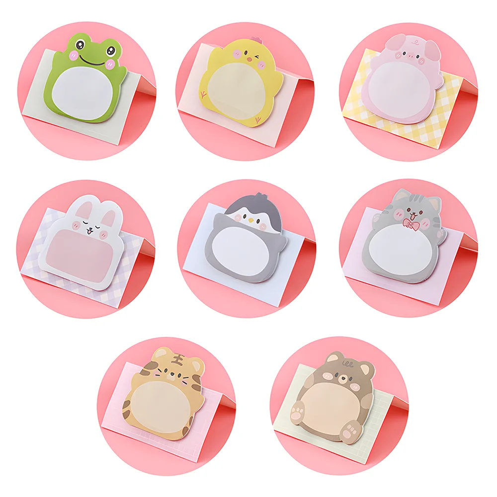 Cartoon Funny Cute Sticky Notes Animal Cat Frog Pig Bear Rabbit Memo Pad Post Notepad Girls Kids Stationery Index Tab Check List