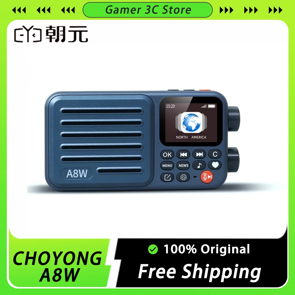 CHOYONG A8W Portable Internet Radio Single Band Radio Multi-Scene Voice Control Radios 4G&Wi-Fi Connection Speaker Custom Gifts