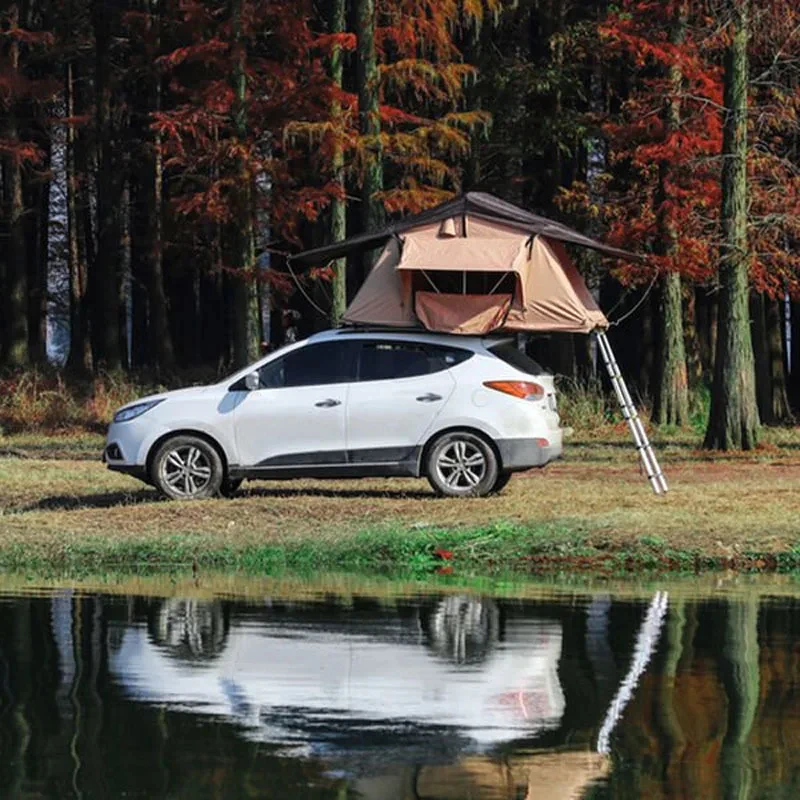 Hot Selling Automatic Open Shape Car Roof Tent Self-Driving Tours Four-Season Waterproof Can Fabric Alumi High Quality