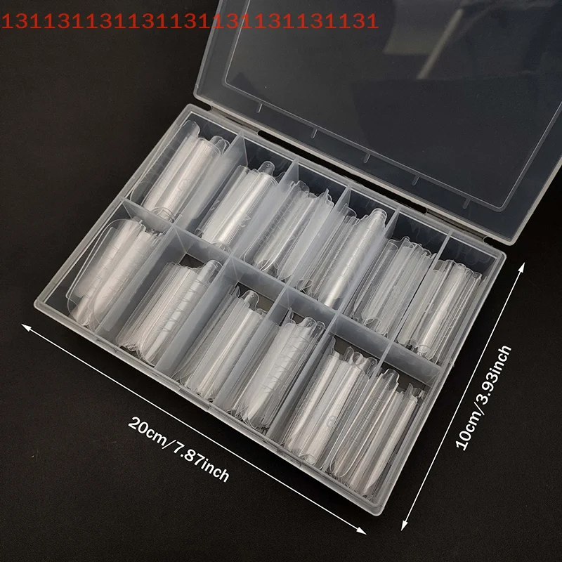 Reusable Dual Nail Form Mold, Full Cover Mold, Clear Nail Art Extension, Shaping Tool, Coffin Almond, 140Pcs