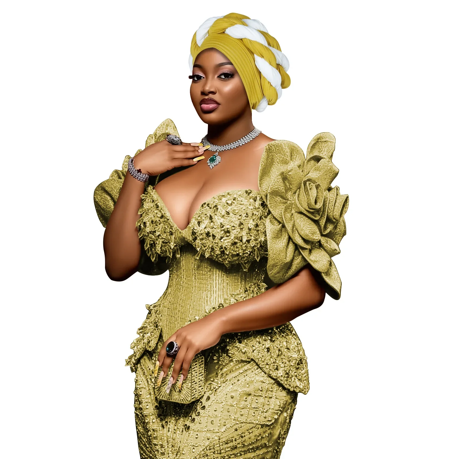 

African Headtie Twisted Braid Turban Cap for Women Head Wraps Nigeria Autogele Muslim Hat Wedding Party Headwear Turbante Mujer