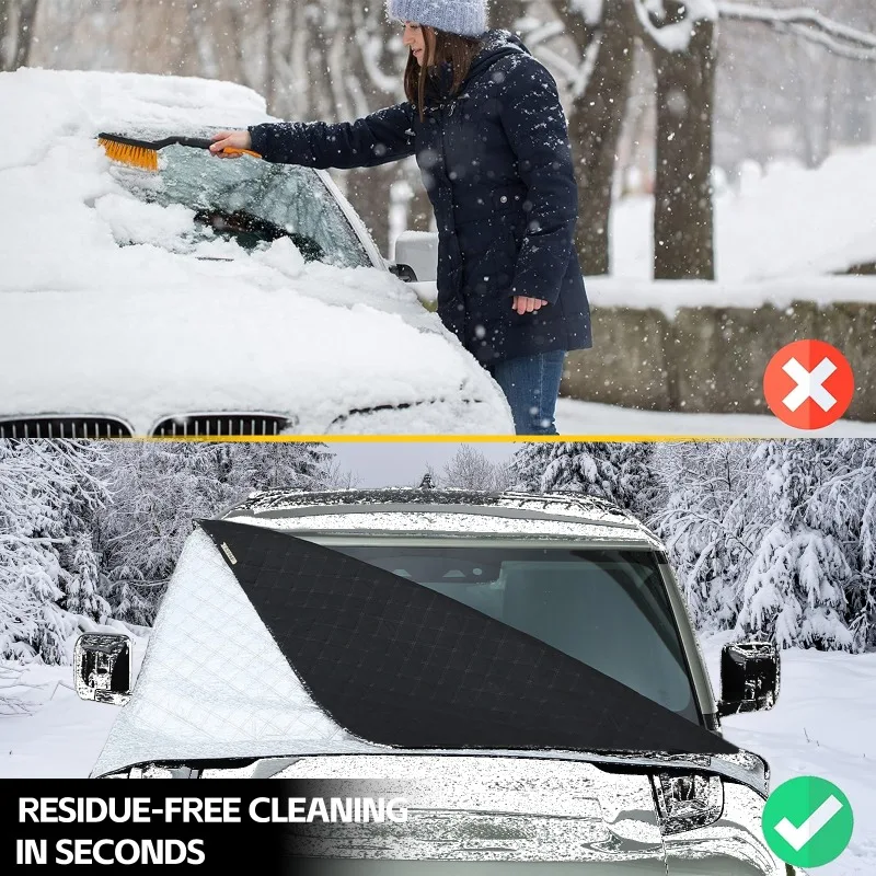 Car Winter Windshield Snow Cover Snowproof Anti-Frost Ice Control Sunshade Protector Cover For LR Defender 90 110 130 2020-2024