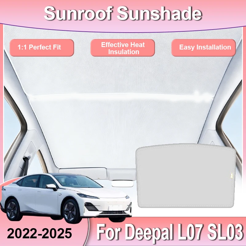 Car Sunroof Sunshade For Deepal L07 SL03 Accessories 2022 2023 2024 2025 Static Cling Panoramic Electrostatic Adsorption Shade