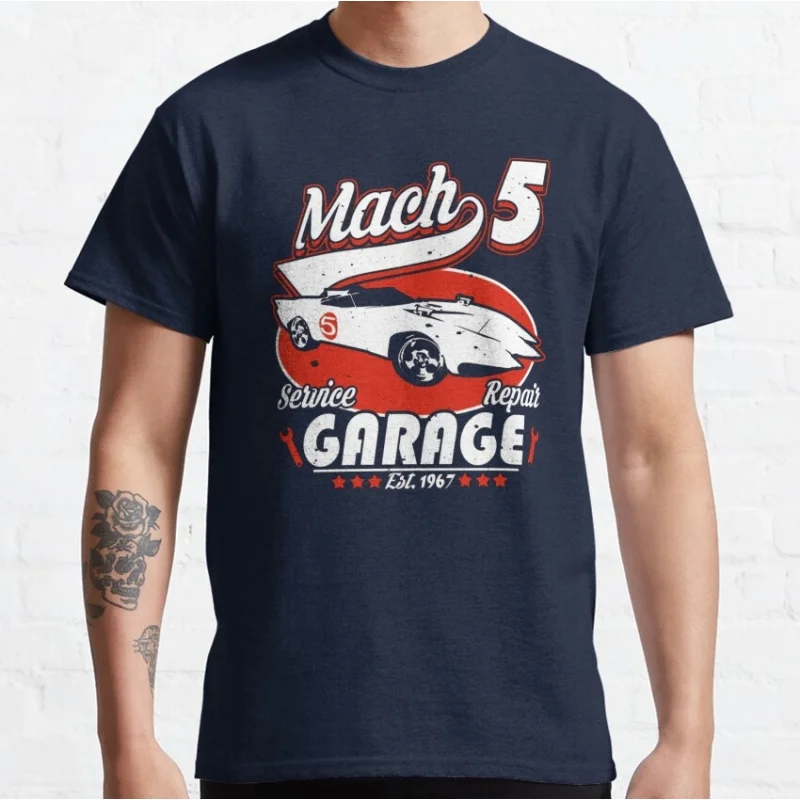 

0618 Mach Go Go Go graphic tee Manga Speed Racer X Anime T shirt for men Cartton Large size Tops 100% cotton print Y2K Clothes