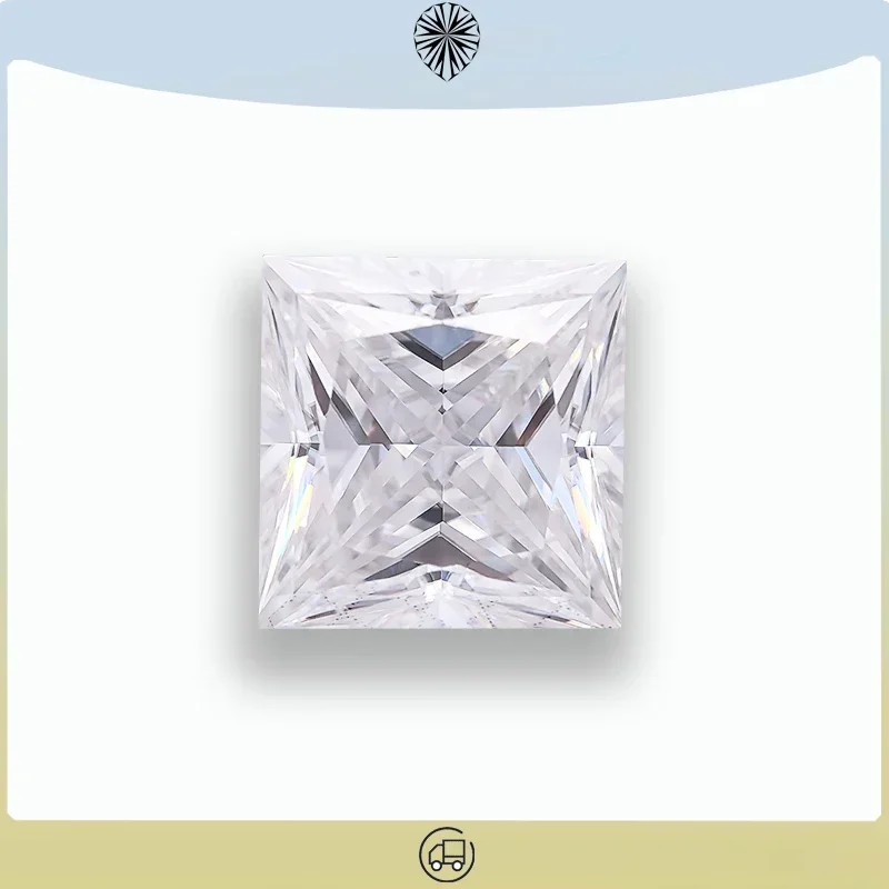 

Highest Grade Moissanite Stone Princess Cut Super White D Color VVS1 Quality Charms Jewelry Making Materials with Certificate