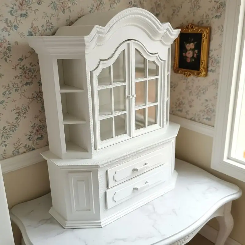 1Pcs DIY Craft Project Tiny House Furniture Bookcase Miniature Plastic Cabinet For Dollhouses Bedroom Living Room Decor