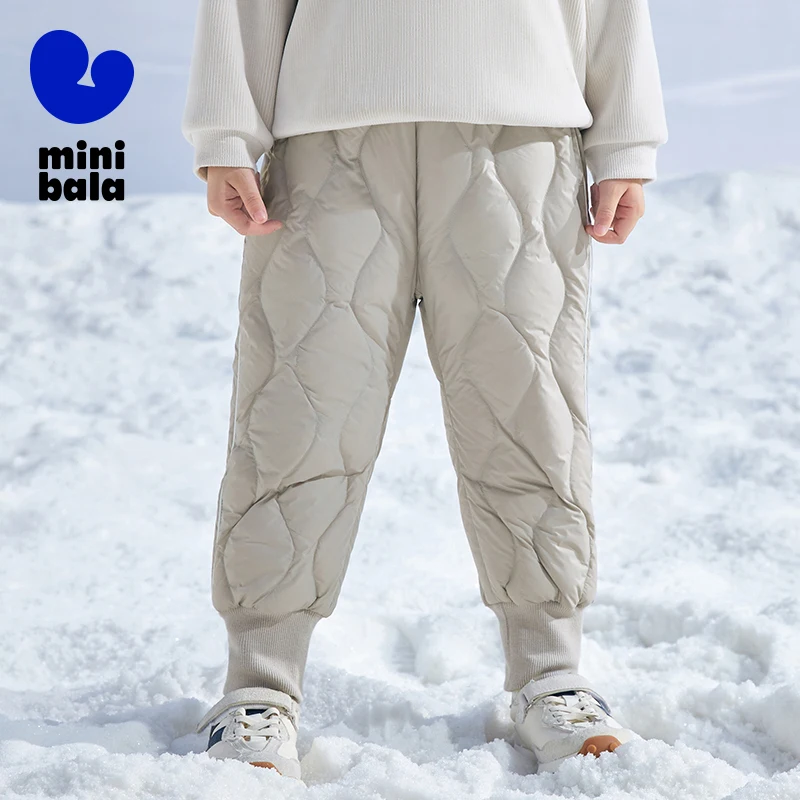

Mini Balabala Kids Casual Pants Winter Comfortable Stylish and Windproof Waterproof Trousers for Boys and Girls