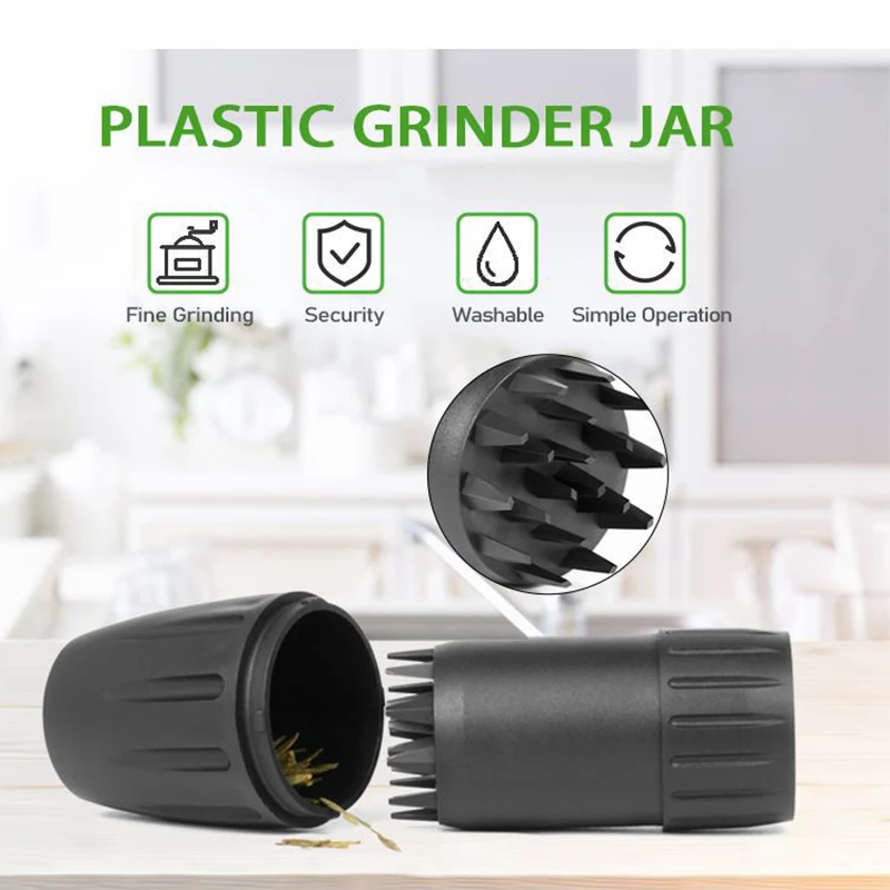 Manual Tobacco Grinder Jar Portable Wine Barrel Shaped ABS Smoke Grass Crusher Smoking Accessories