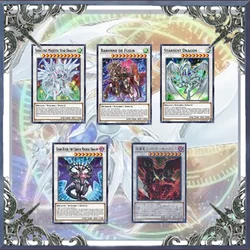 Настольная игра YUGIOH, 55 шт./набор, карты Yugioh, Звездный дракон, колода, DIY карты, цвет не оригинал