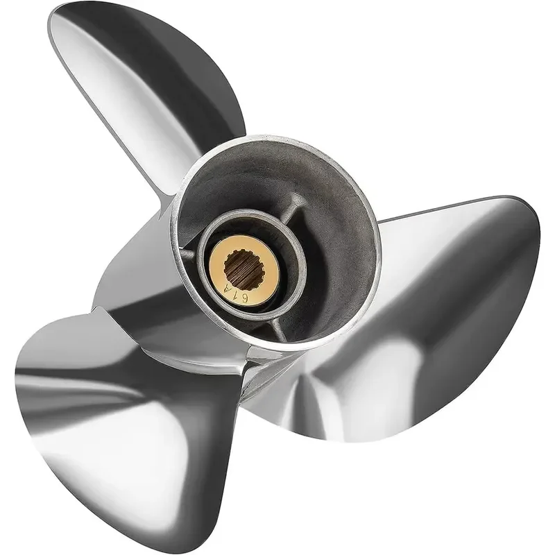 Boat Propeller, 3 Blade 15 Tooth RH, Stainless Steel Marine Hardware, 6L6-45930-02-98, for Yamaha 60-140HP Outboard Motor