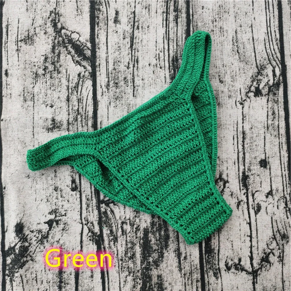 

Men Women Unisex Hand Crochet G-string Underpants Breathable Thong Underwear Swimming Sunbathing Panties Fashion Bikini Briefs