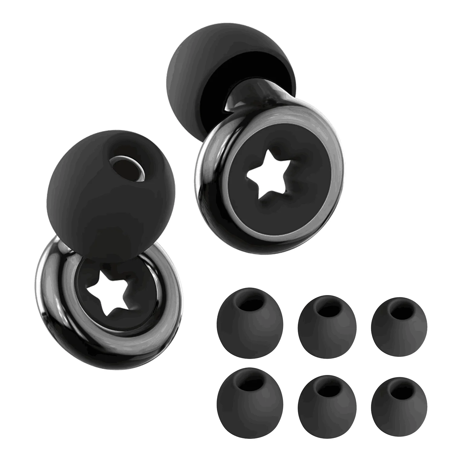 Silicone Noise Filtering Earplugs for Sleeping Swimming & Motorbike - Reusable Comfortable Fit Earplug for Noise Reduction