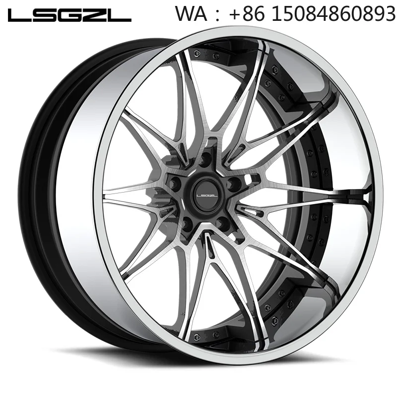 18 Inch High Strength 2 Piece Forged Alloy Wheel Cool Stylish Design Universal Durable Car Auto Modification Replacement Accesso