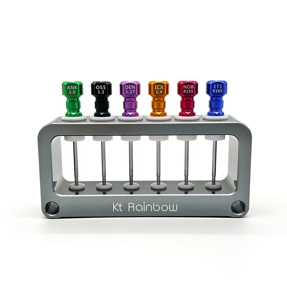 6 Pcs Dental Lab Implant Screwdriver Kit Abutment Screw Driver Tools Dentist Instrument Supply