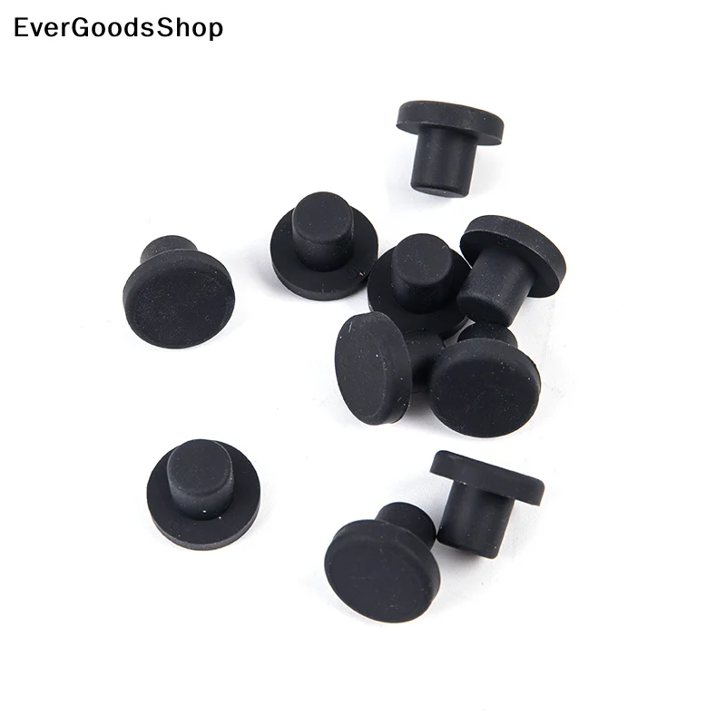 New 10Pcs Solid Rubber Hole Caps 3mm-12mm High Temperature Resistance T Type Silicone Seal Hole Plugs Dust-proof Gasket End Caps