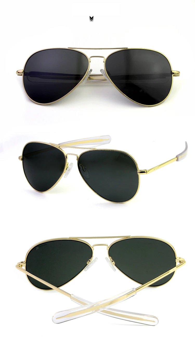 RE Sonnenbrille Mann USA Armee Militär Luftfahrt Pilot Sonnenbrille Glaslinse Frau Luxusmarke Retro Titan Rahmen Hohe Qualität – Detail 15