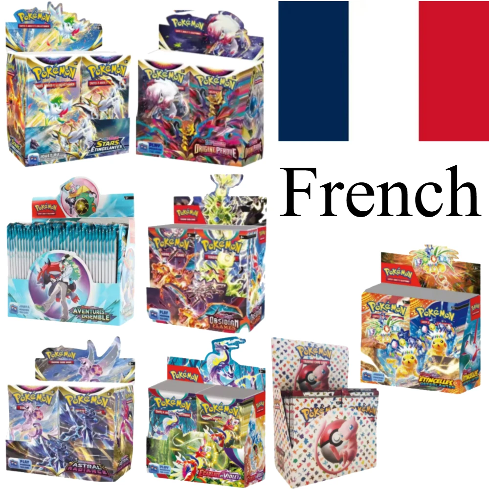 

French 4-36 Packs Pokémon TCG: Ecarlet & Violet AVENTURES ENSEMBLE Radiance Obsidian Flames Booster Box Pokemon Cards Game 151
